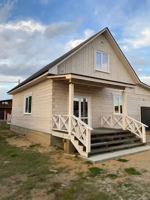 Двухэтажный дом из натурального бруса