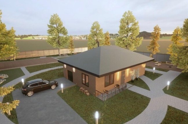 Дом из строганного шлифованного бруса 